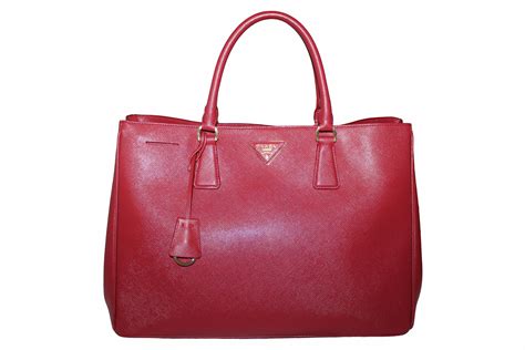 prada red saffiano tote